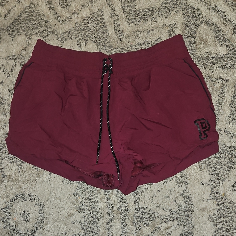 PINK Victoria's Secret Maroon Athletic Shorts